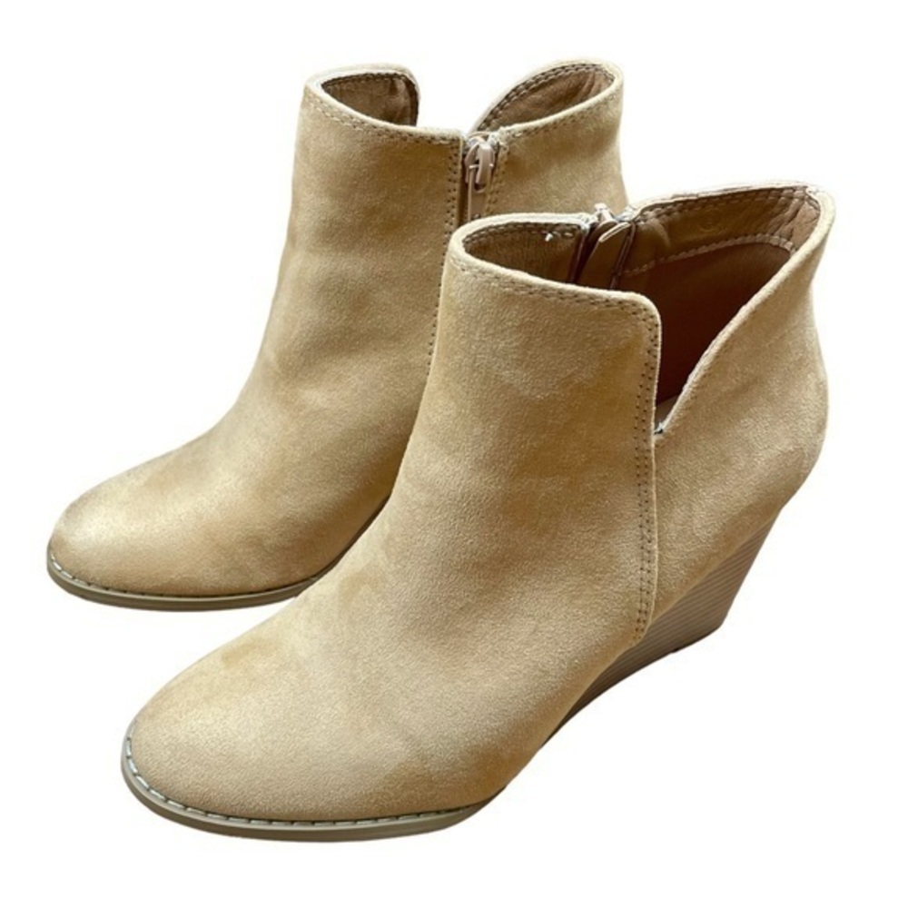 V-Cut Wedge Ankle Booties